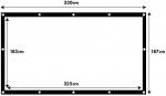 Maclean projection screen, 150", 330x187cm, 25mm 16:9 border, tension hooks, MC-167