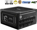 MSI MAG A1000GL PCIE5 II 1000W ATX PSU, 80 PLUS Gold