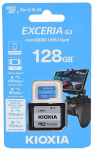 Kioxia Memory Card microSD 128GB Gen3 UHSI U3 V30 adapter Exceria