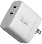 Native Union FAST-PD67-WHT-INT 67W 2x USB-C PD charger, white