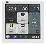 Shelly flush-mount Wall Display X1i Silver Smart Hub 4" Wi-Fi BT
