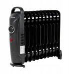 Volteno Oil-Filled Radiator, 11-Fin, 1200W, Black