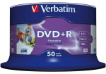 DVD+R Wide Inkjet Printable No ID Brand, 50pcs