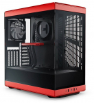 Hyte Y40 Midi Tower Case with Tempered Glass, Black/Red