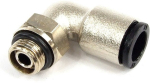 8mm G1/8 plug fitting 90&deg; revolvable nickel coated
