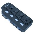 USB 3.0 Hub 1:4 with seperate switches, with power supply