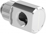 Barrow Adapter 90 Grad G1/4 Zoll AG auf G1/4 Zoll IG - drehbar, silber