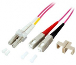 Duplex Jumper LC/SC, 50/125&micro;, 2m, OM4, LSZH, violet