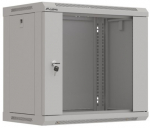 Lanberg 19" 9U Wall Mount Rack Cabinet 540x350 Gray Glass Door (Flat Pack)