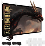Maclean projection screen, 120", 240x180cm, 25mm 4:3 border, tension hooks, MC-169