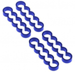 Alphacool Eiskamm Alu X5 Flat - 4mm blue - 4 pcs