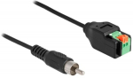 Delock Kabel Cinch Stecker zu Terminalblock Adapter mit Drucktaster 15 cm