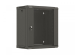 Lanberg Rack cabinet wall-mounted 19 inches 12U 540x350 black glass door (flat pack)