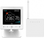 Smart, portable thermostat for boiler or thermo valves, Wi-fi TUYA + RF