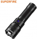 Flashlight L16-X, 400lm, with focus, rechargable USB C, 2x 18650 3400mAh, IP43