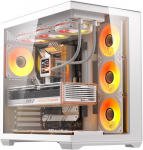 darkFlash C280 White Computer Case + 7 Fans