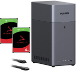 UGREEN DH2300 Bundle with 2x Seagate IronWolf NAS 4TB CMR (Black)