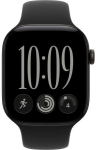 Apple Watch Series 12 (Black, Aluminium, 46 mm, Black Sport Band M/L)