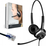 Gequdio 2-Ear Wired Headset for Cisco, 0.215kg