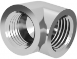 Barrow Adapter 90 Grad G1/4 Zoll IG auf G1/4 Zoll IG - silber