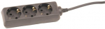 Elexi Extension cord 3,0m 3 sockets black 1,5mm