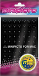 Minipicto keyboard sticker EST KB-MAC-EE01-BLK, black/white