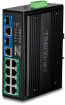 TRENDnet Industrial Switch 10-Port Gbit PoE 400W DIN-Rail