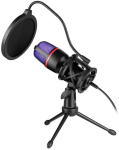 Defender FORTE GMC 300 wired microphone with STREAM RGB USB streaming stand