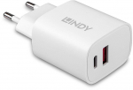 LINDY USB Typ A C Charger 20W, wei&szlig;