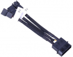 Phobya adapter 4Pin Molex to 3Pin 5V/7V/12V 10cm - black