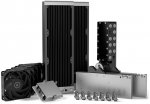 EK Water Blocks EK-Pro QDC Vandblok + bagplade 12 cm Sort, Rustfrit st&aring;l 1 stk