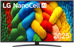 LG 50NANO81A3A | 50 | Smart TV | webOS 25 | UHD | Black