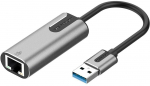 Vention USB 3.0-A to Gigabit Ethernet Adapter Gray 0.15M Aluminum Alloy Type