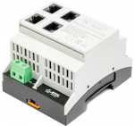 Switch PoE 4 portowy z wbudowanym zasilaczem na szynę TH35 ATTE SWPS-4-11-DIN4