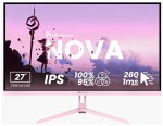 Arozzi | Nova | 27 " | IPS | QHD | 16:9 | 260 Hz | 1 ms | 2560 x 1440 pixels | 350 cd/m&sup2; | HDMI ports quantity 2 | Pink