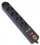 ORVALDI ORV5 1.5m z USB/1A Power strip