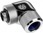 Bitspower Advanced Adapter 90 Grad G1/4 Zoll AG auf 14mm AD Hardtube - drehbar, silber