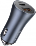 Baseus Golden Contactor Pro Car Charger USB USB-C 40W Gray