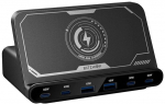 Blitzwolf BW-S27 160W, 2xUSB-A, 4xUSB-C, 15W wireless charger (black)