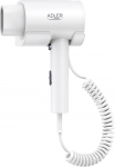 Adler Wall-Mount Hair Dryer AD 2285 2000W White, 3 Temps