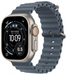 Apple Watch Ultra 3 GPS + Cellular 49mm Natural Titanium Case with Anchor Blue Ocean Band