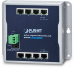Unmanaged, 8 x 10/100/1000T RJ-45, Wall-mounted