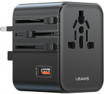 Usams Travel adapter 25W US/AU/EU/UK black