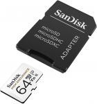 SANDISK microSDXC 64GB High Endurance memory card + SD adapter