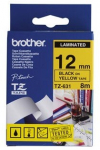Brother | TZe-631 Laminated Tape | Black on Yellow | TZe | 8 m | 1.2 cm