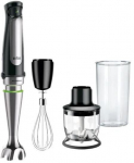 Braun MultiQuick 7 Hand Blender MQ 7025X (black/stainless steel, 1000W, with chopper and whisk)