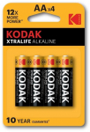 Kodak XTRALIFE alkaline AA battery (4 pack)