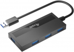 Equip USB-Hub 4-Port 3.2 ->4x3.0 +USB-C Adp.5Gbps o.Netz.sw