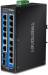 Trendnet 16-Port Hardened Industrial Gigabit DIN-Rail Switch