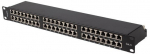 PATCH PANEL 48 PORT 1U 19" CAT.5E FTP SHIELDED BLACK LANBERG